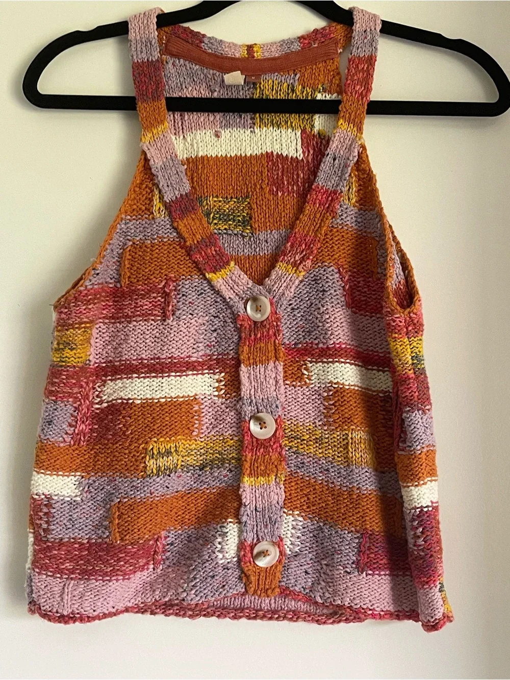Anthropology Pilcro Multicolor Striped cotton knit vest top - Picture 4 of 7